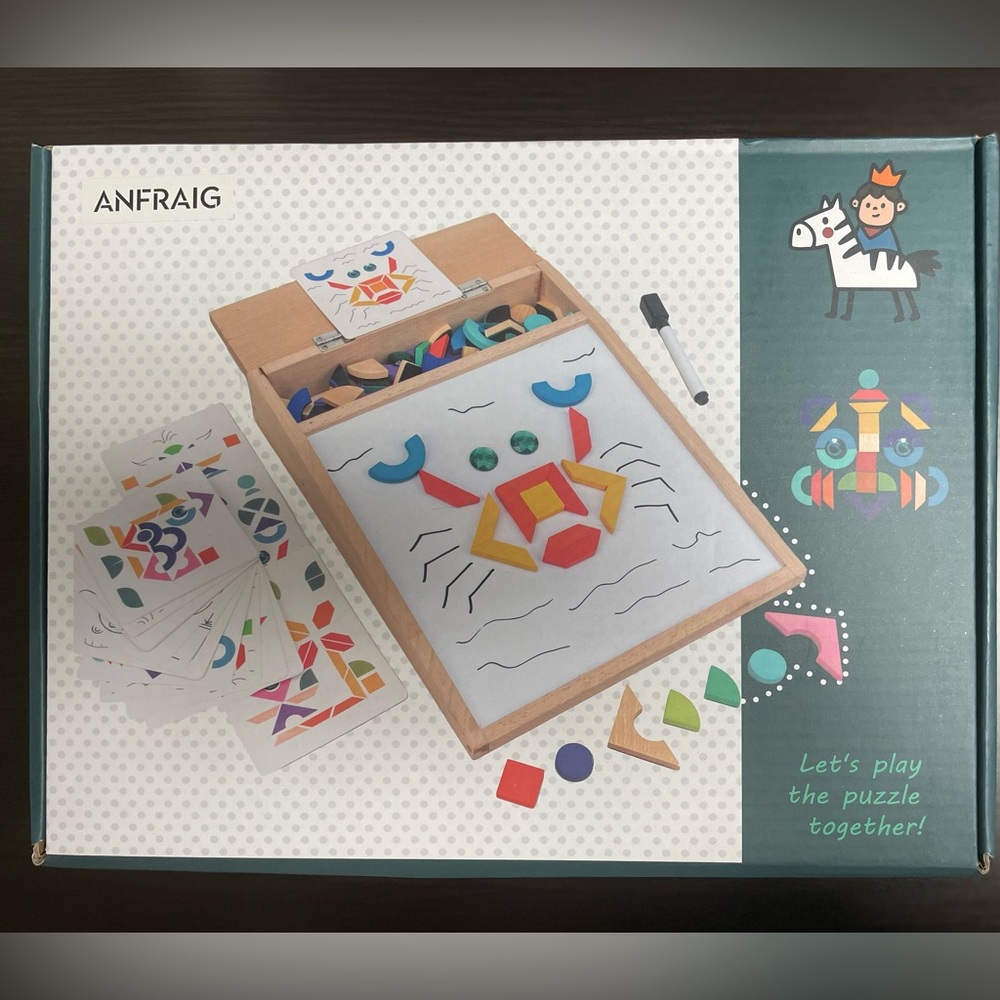 Kids Magnetic Drawing Board with Colorful Shapes
- Multicolor
